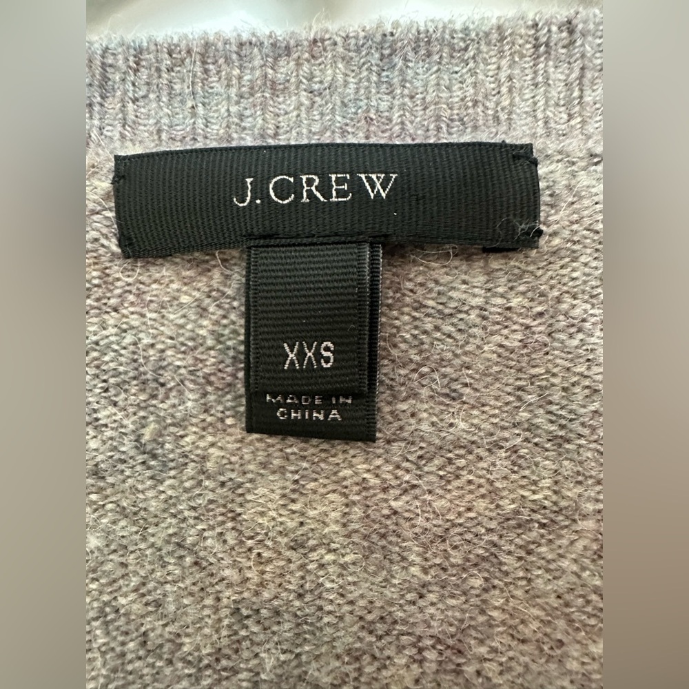 J. CREW Women’s Merino Wool Alpaca V-Neck Tunic Sweater XXS Preppy Minimalist - Picture 6 of 9